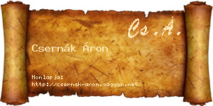 Csernák Áron névjegykártya
